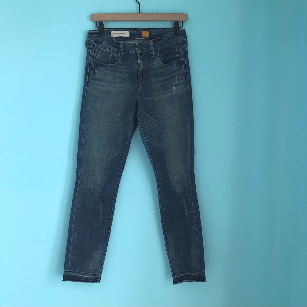 Anthropologie Stet Ankle Fray Pilcro Boho Vintage Skinny Jean 29 Released Hem